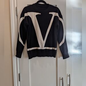 Valentino Black V Logo Sweater,S
